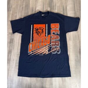 Vintage 1992 Chicago Bears T Shirt Stedman blue Graphic USA Men's XL